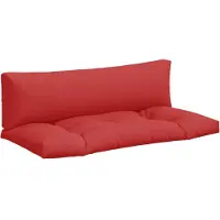 vidaXL Palletkussens 2 st stof rood
