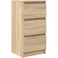 vidaXL Dressoir 37,5x35x76cm bewerkt hout sonoma eikenkleurig