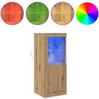 vidaXL LED Dressoir Bruin 41 x 37 x 100 cm Bewerkt hout