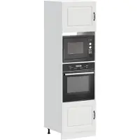 vidaXL Ovenkasten 2 st Kalmar bewerkt hout wit