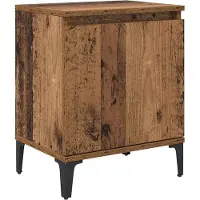 vidaXL Nachtkastje Oudhout 40 x 30 x 50 cm Bewerkt hout