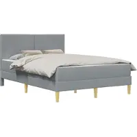 vidaXL Bedframe Bedframe Lichtgrijs 120 x 190 cm Polyester
