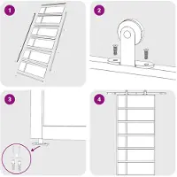 vidaXL Schuifdeur 102,5x205 cm ESG-glas en aluminium zwart