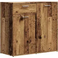 vidaXL Dressoir 80x36x75 cm bewerkt hout oud houtkleurig