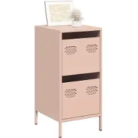 vidaXL Dressoir 35x39x73,5 cm koudgewalst staal roze