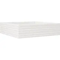 vidaXL Plantenbak 90x90x23 cm massief grenenhout wit