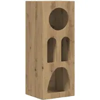 vidaXL Dressoir ELST, ambachtelijk eikenfineer, 40 x 35 x 100,5 cm, houtvezelplaat