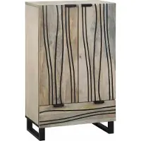vidaXL Walnoot Highboard Wit en Zwart 60 x 33 x 100 cm