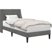 vidaXL Bedframe met hoofdeinde Donkergrijs 80 x 200 cm Fluweel