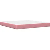 vidaXL Bedframe met matras met matras Roze 200 x 200 cm Fluweel
