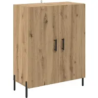 vidaXL Hoge kast Artisan Eiken 69,5 x 32,5 x 180 cm Bewerkt hout
