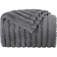 vidaXL Dekentjes 6 st Donkergrijs 150 x 130 cm 2.85 kg Fleece