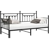 vidaXL Bedframe voor een daybed Zwart 90 x 190 cm Staal