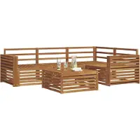 vidaXL Buiten bank set 5 st Naturel Massief Acacia Hout