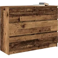 vidaXL Dressoir 100x35x76 cm spaanplaat oud hout