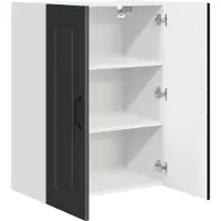 vidaXL Vaatwasserpaneel Kalmar Zwart 60 x 31 x 80 cm Bewerkt hout