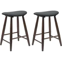 vidaXL Eetstoelen 2 st Massief Rubberhout Lichtbruin 46 x 37 x 63 cm