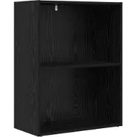 vidaXL Boekenplank 60 x 30 x 76.5 cm Bewerkt hout Zwart Eiken