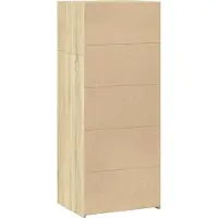 vidaXL Hoge kast 50x41x124 cm bewerkt hout sonoma eikenkleurig