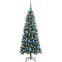 vidaXL Kunstkerstboom Groen 150 cm PVC en Plastic en Staal