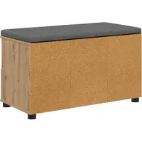 vidaXL Hallenbank Artisan Eik 80 x 38 x 46 cm Geengineerd Hout en Stof