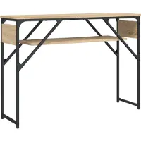 vidaXL Wandtafel met schap 105x30x75 cm bewerkt hout sonoma eikenkleur
