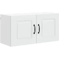 vidaXL Vaatwasserpaneel Kalmar Wit 80 x 31 x 40 cm Bewerkt hout