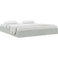 vidaXL Ottoman Bedframe met opslag Lichtgrijs 180 x 200 cm Fluweel