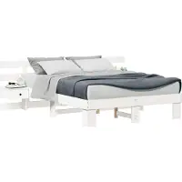 vidaXL Bedframe met hoofdeinde Wit 160 x 200 cm Massief grenenhout