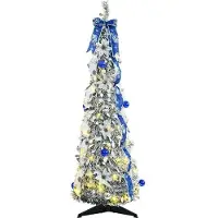 vidaXL Kunstkerstboom met 50 LED met standaard Wit 120 cm PVC