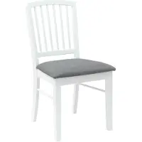 vidaXL Eetstoelen 2 st Massief Rubberhout Wit 50 x 52,5 x 91 cm