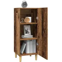 vidaXL Dressoir Oud Hout 34,5 x 34 x 90 cm Bewerkt hout