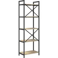 vidaXL Boekenplank 5-laags 56 x 34 x 171 cm Bewerkt hout Sonoma Eik