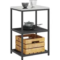 vidaXL Keukenplankeenheid HATTEM Zwart 60 x 50 x 92 cm Staal