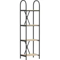 vidaXL Boekenplank 4-laags 40 x 30 x 146 cm Bewerkt hout Sonoma Eik