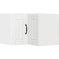 vidaXL Wandhoekkast LUCCA Wit 57 x 57 x 40 cm Bewerkt hout