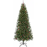vidaXL Kunstkerstboom met 300 LED met standaard Groen 240 cm PE en PVC