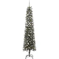 vidaXL Kunstkerstboom met 300 LED Groen 240 cm PVC en Plastic en Staal