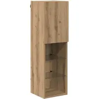 vidaXL TV Wandkast Set met LED Verlichting 7 pcs Bewerkt hout