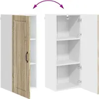 vidaXL Wandkast PORTO Sonoma Eik 40 x 31 x 100 cm Bewerkt hout
