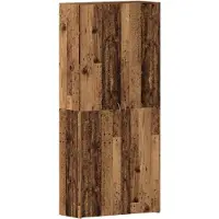 vidaXL Schoenenkast 80 x 35.5 x 180 cm Bewerkt hout Bruin