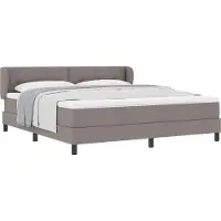 vidaXL Boxspring bed met hoofdeinde Taupe 180 x 200 cm Stof