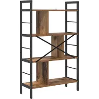vidaXL Boekenplank 7-laags 75 x 30 x 123,5 cm Bewerkt hout Oud Hout