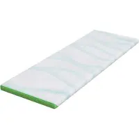 vidaXL Matras Topper Wit en Groen 80 x 200 cm Jacquard Stof