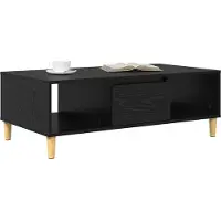 vidaXL Salontafel Zwart Eiken 102 x 55 x 35 cm Bewerkt hout