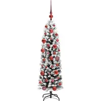vidaXL Kunstkerstboom Groen 150 cm PVC en Staal en Kunststof