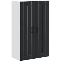 vidaXL Wandkast LUCCA Zwart 60 x 31 x 100 cm Bewerkt hout
