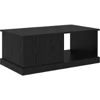 vidaXL Salontafel Zwart Eiken 90 x 50 x 35 cm Bewerkt hout