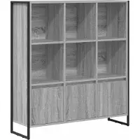 vidaXL Boekenkast 99,5 x 30 x 108 cm Bewerkt hout Grijs Sonoma