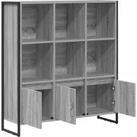 vidaXL Boekenkast 99,5 x 30 x 108 cm Bewerkt hout Grijs Sonoma